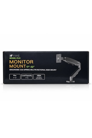 Tıtanpro Fl01 17-32 İnch Amortisörlü Monitör Standı Siyah