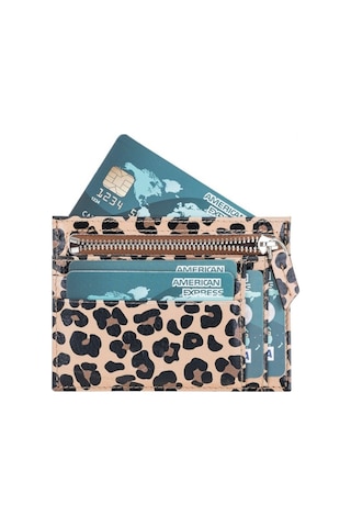 Bouletta Zip Deri Fermuarlı Kartlık Zpch Leo-Ne Leopar (535286355) Çok Renkli