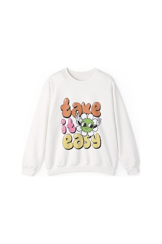 "rahat Ol" Motivasyonel Sözlü Unisex Kalın Kumaşlı Sweatshirt, Komik Hafta Sonu Sözü, Bisiklet Yaka, Rahat Unisex Kazak, Konforlu Günlük Mizahi Hediye