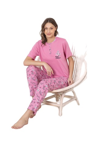Abbas Erdem Erdem Kısa Kollu Pijama Takımı Dfn007 PEMBE