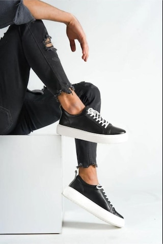Mubiano Hakiki Deri M3-sb Siyah/beyaz Erkek Spor Ayakkabı & Sneaker Siyah/beyaz