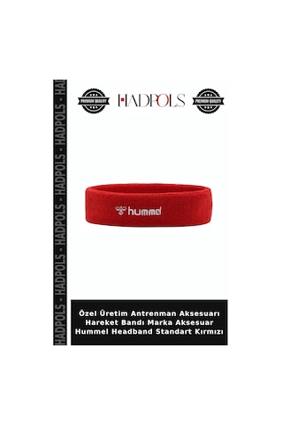 Özel Üretim Antrenman Aksesuarı Hareket Bandı Marka Aksesuar Hummel Headband Standart Kırmızı