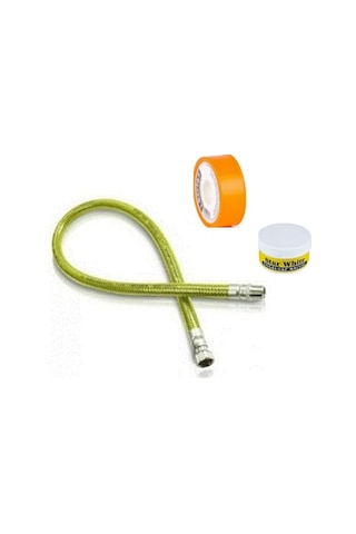 Doğalgaz Ocak Flex Hortum Teflon Bant+Doğalgaz Macunu Doğalgaz Ocak Flex Hortum Teflon Bant+Doğalgaz Macunu
