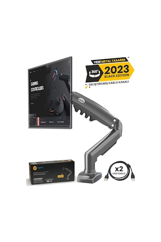 Ergoflex Nb North Bayou F80 17-30" Amortisörlü Monitör Stand Usb Kablolu