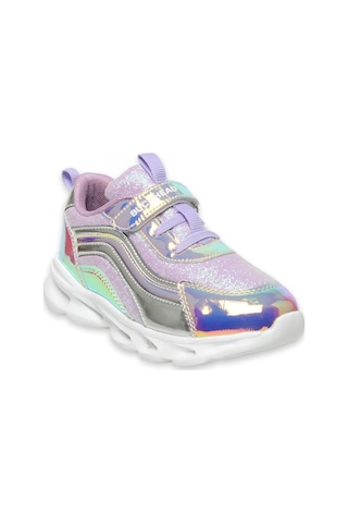 Buck4430 Glossy Shiny Işikli Günlük Lila Kız Çocuk Spor Ayakkabı-4913 Bh087 Lilac-green