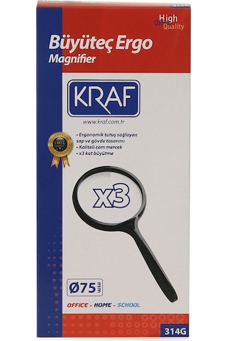 Kraf 314G Ergonomik 3X Büyüteç 75Mm