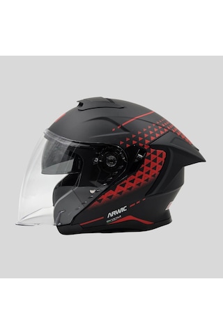 Arwic AR836 Skystar Ece-R22.06 Yarım Motosiklet Kaskı Kırmızı