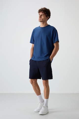 Air Jones Tommy Life Parlament Waffle İnterlok Yüzeyi Dokulu Oversize Fit Basic Erkek T-shirt - 88379 Parlament