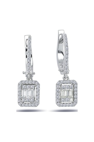 Lova 0,56 Karat Baget Pırlanta Küpe - 3030027