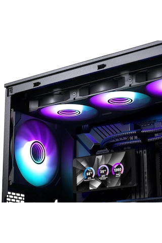 Phanteks Glacier One 360m25 Lcd Aio Su Soğutmalı, 6 Inç Ekran - 360 Mm, Siyah Sıvı Soğutucu
