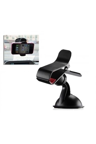 Kıskaçlı Araç İçi Vantuzlu Universal Telefon Tutucu Kıskaçlı