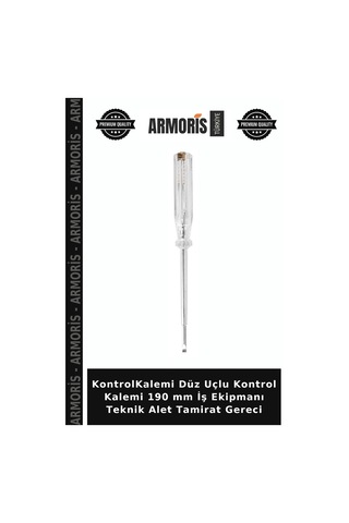 Kontrolkalemi Düz Uçlu Kontrol Kalemi 190 Mm İş Ekipmanı Teknik Alet Tamirat Gereci