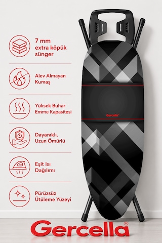 Haven Ütü Masası Kılıfı Bezi Örtüsü Siyah