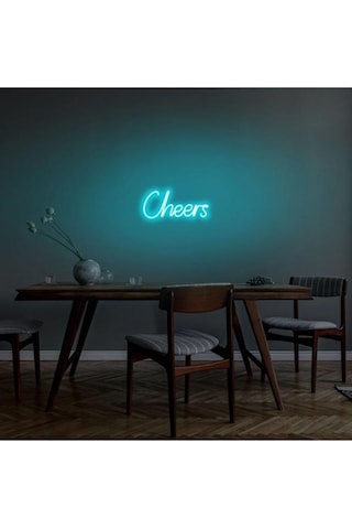 Cheers - Led Dekoratif Duvar Aydınlatması Neon Duvar Yazısı Sihirli Led Mesajlar