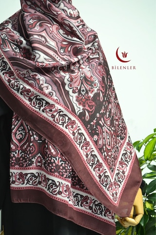 Bilenler Etnik Desenli Pamuklu Şal 70x190 Cm Bordo
