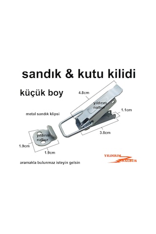 4 ADET SANDIK KLİPS KUTU KİLİDİ KÜÇÜK BOY METAL ÇEKTİRME KİLİT