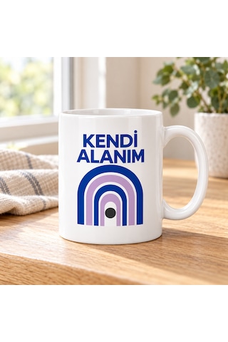 Buradabulabilirsin Kendi Alanım Tasarımlı Porselen Kupa - Model 296 Bbz Çok Renkli