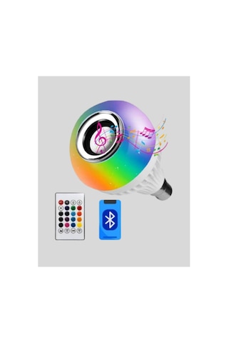 Akıllı Led Ampul E27 Uyumlu Ve Müzik Çalarlı Tasarım - Af3372-8492 Renkli