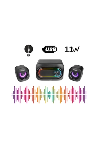 Mikado Md-511 5w+3w 2 Usb Rgb Ledli 2.1 Gaming Speaker Hoparlö