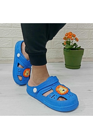Da-ye 1001 P Mavi Önü Kapalı Yumuşacık Kaydırmaz Sandalet & Terlik Mavi