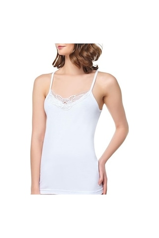 12 Adet Seher Bayan Ip Askılı V Yaka Ince Bayan Atleti