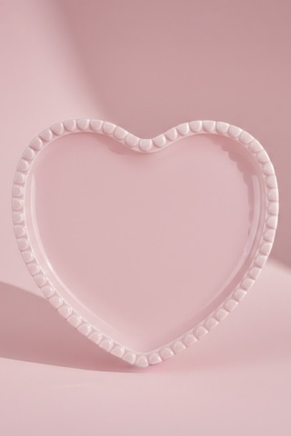 Karaca Pink Love Porselen Pasta Tabağı Pembe 21 Cm Pembe