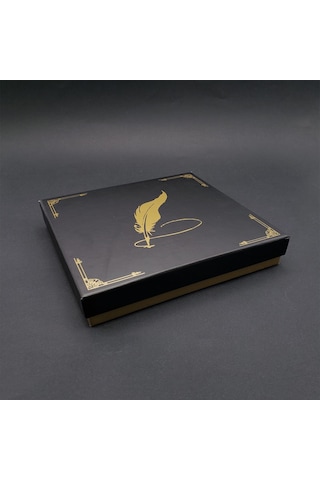 Büro Ev Ofis Hediyesi İçin Tekli Tüylü Kalem Motifli Prestij Kutu