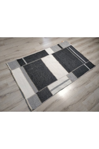 Eko Halı Noakilim Nk08 Gri Antrasit Çift Taraflı Kilim 115X180 Cm
