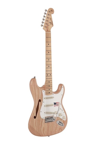 Sx Sst/Alder/H/Na Hollow Body Elektro Gitar (Natural)