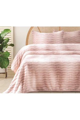Merinos Dream Home 3 Parça Battaniye Seti Blush Gülkurusu