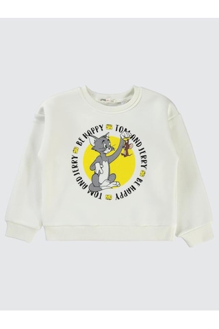 Tom and Jerry 6-9 Yaş Sweatshirt Ekru