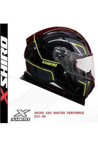 Shiro Fullface Hunter Perf Motosiklet Kaskı Kapalı Grafik