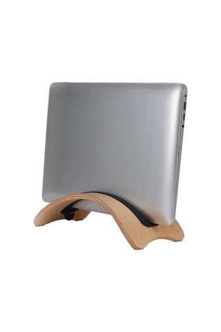 Xindoker Samdı Ahşap Dikey Dizüstü Bilgisayar Standı -  Macbook Uyumlu Pro İçin Şık Ve Ergonomik Tasarım, Huş Ağacı