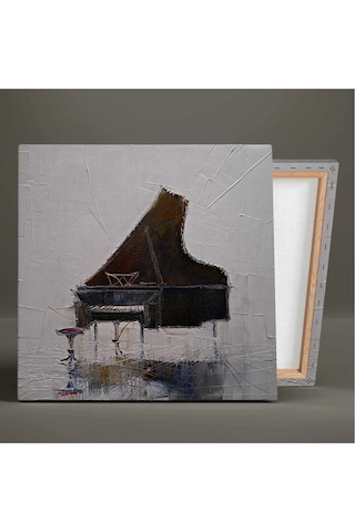 Piyano Yağlı Boya Efektli Müzik Sanat Dekor Hd Baskı Kanvas Tablo Ar030174