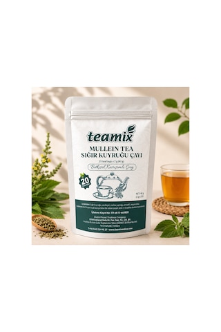 Mullein Tea Sığır Kuyruğu Bitkisel Karışımlı 20 Süzen Poşet Doypack Ambalaj