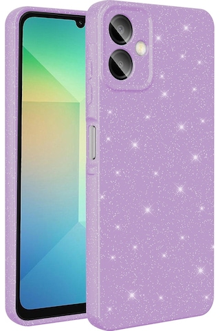 Ariatech Galaxy Uyumlu A06 Kılıf Kamera Korumalı Simli Lüks Koton Kapak - Açık Pembe AÇIK PEMBE