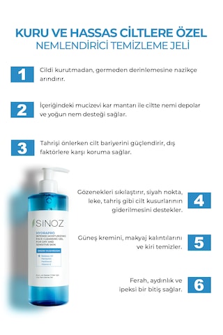 Sinoz Hydrapro Temizleyici Ve Nemlendirici 2 Li Bakım Seti