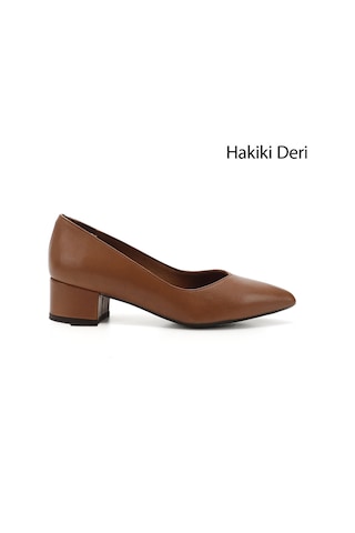 Gönderi R Kadın Taba Antik Kısa Kalın Topuklu Hakiki Deri Ayakkabı Gdza13425172 Taba
