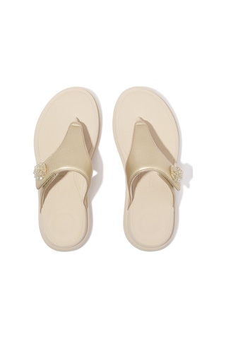 Roncato 675 Platino Sandalet Kadın Diğer Iw4-090 /675 Fitflop F-mode Go Beadie-button Adjustable Toe-post PLATİN