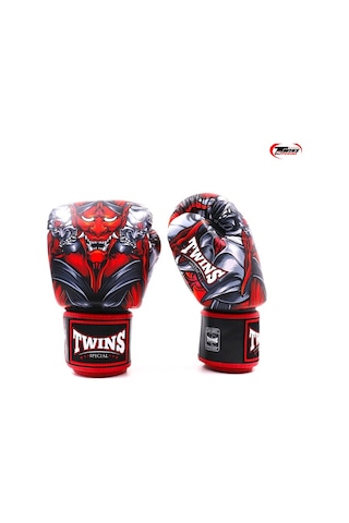 Twins Fbgvl3-58rd Kabuki Boks Eldiveni Deri Muay Thai Eldiveni Kırmızı