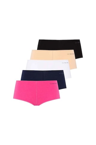 U.S. Polo Assn. U.s Polo Assn. 67004 Kadın 5 Li Kıl Lastiklı Şort -siyah&ten&bey&fuşya&lacivert Çok Renkli
