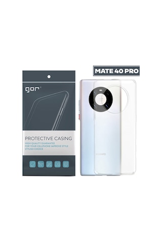 Gor Huawei Mate 40 Pro Kilif Kamera Korumali Seffaf Silikon Kili 125409430