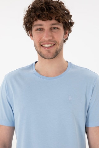 U.S. Polo Assn. Erkek Regular Fit Bisiklet Yaka Mavi Basic Tişört 50305924-VR003