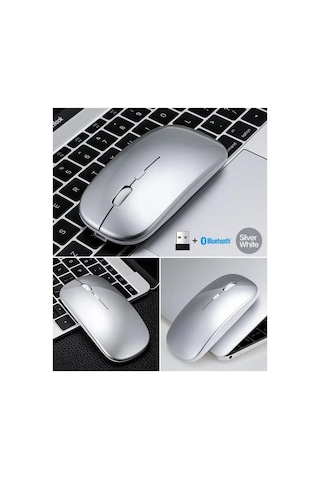Şarjlı Mouse 2.4ghz Usb Wireless Ve Bluetooth Lu Sessiz Fare İos Android Tablet Telefon Uyumlu Diğer