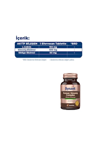 Dynavit Korean Ginseng Complex 30 Kapsül