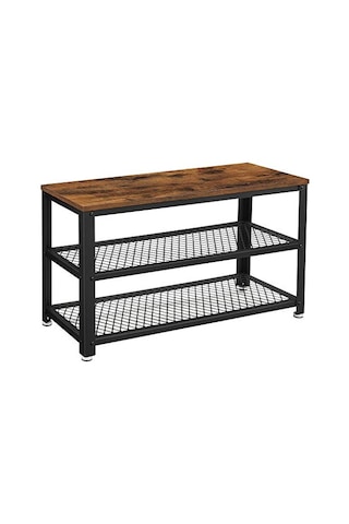 Ayakkabı Tezgahı 2 Raflı Ayakkabı Saklama Yeri 73 X 30 X 45 Cm Giriş Alanı Için Koridor Oturma Odası Metal Çer Çok Renkli