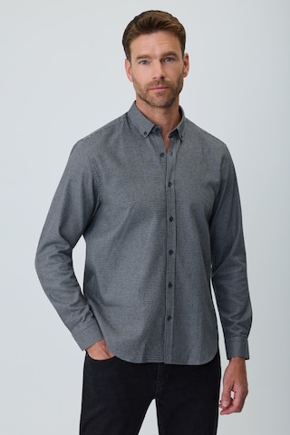 Morven Erkek Siyah Trend Desenli Dynamic Fit Gömlek 26ks004004001 Siyah