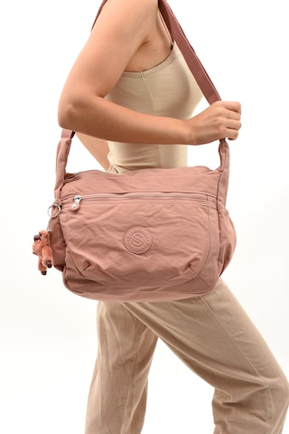Sanmorris Unisex Su Geçirmez Buruşuk Kumaş Büyük Çapraz Çanta 3045 Pembe