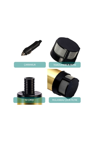 Kızılırmak 12 Volt Alüminyum Dalgıç Tipi Mazot Aktarma Pompası (Çakmaklık)