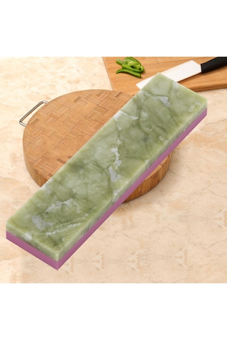 Kosona 3000/10000 Tane İki Yönlü Doğal Taş Zımpara Taşı - Mutfak Aletleri, Makaslar Ve Bıçaklar İçin Yeşil-100x25x10mm